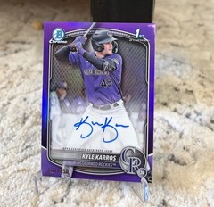 2025 Bowman Chrome Kyle Karros Purple Refractor 1st Auto /250 #CPA-KK Rockies