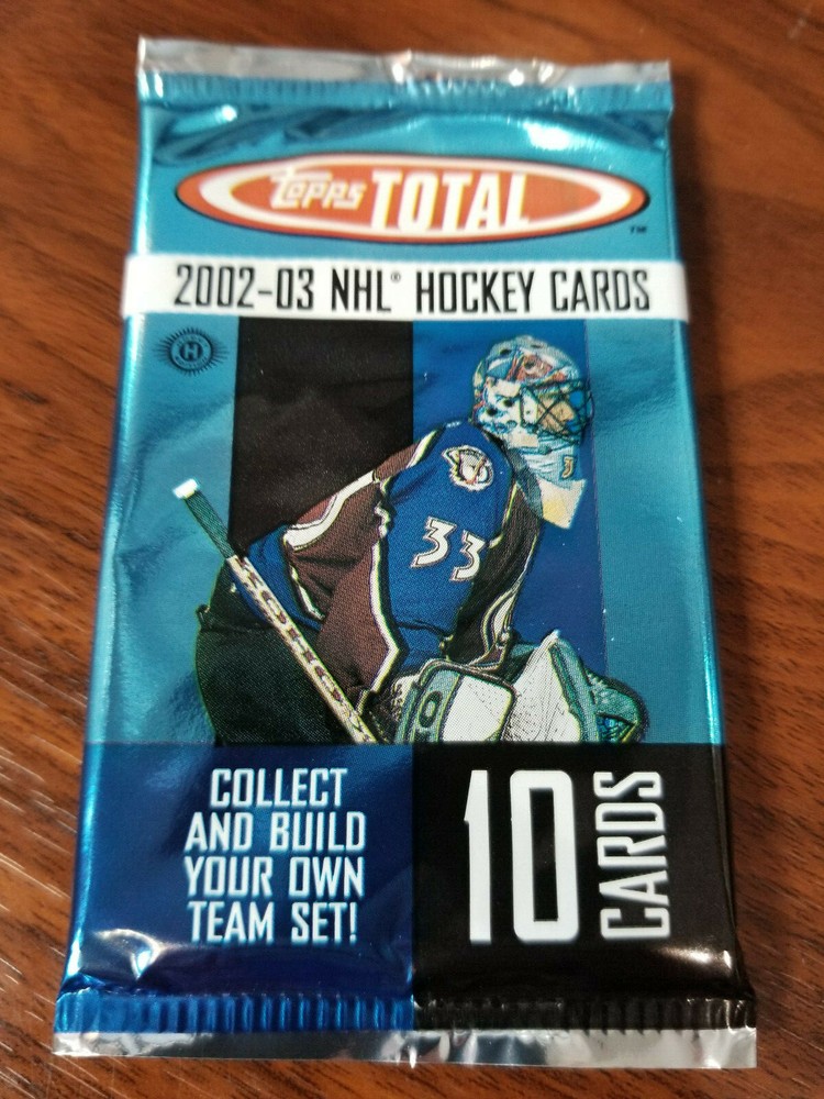 2002-03 Topps Total NHL Hockey 10 Card Pack Lots – subset and rookie list inside