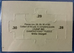 1992 DONRUSS WILLIE STARGELL PUZZLE, « L » ERROR