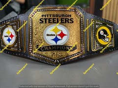 Custom Pittsburgh Steelers Championship Belt Adult Size 2MM Brass