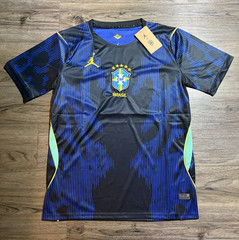 Jordan Brazil National Team Soccer Jersey Men’s M Black/Blue/Yellow/Green