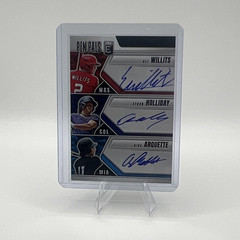 2026 Panini Elite Baseball Pen Pals Triple Auto Willits Holliday Arquette