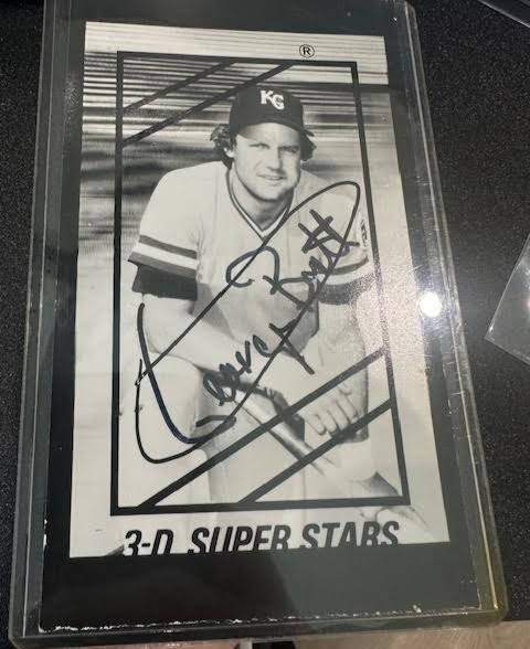 1980 Kellogg&rsquo;s 3D Signed Baseball Card Proof GEORGE BRETT RARE TEST