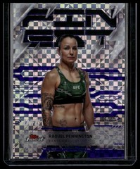 2025 Topps Finest UFC #282 Raquel Pennington Purple Checkerboard Refractors #/75