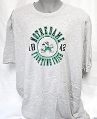 Mens Champion NCAA Notre Dame Fighting Irish 1842 Big & Tall Grey Tee T-Shirt