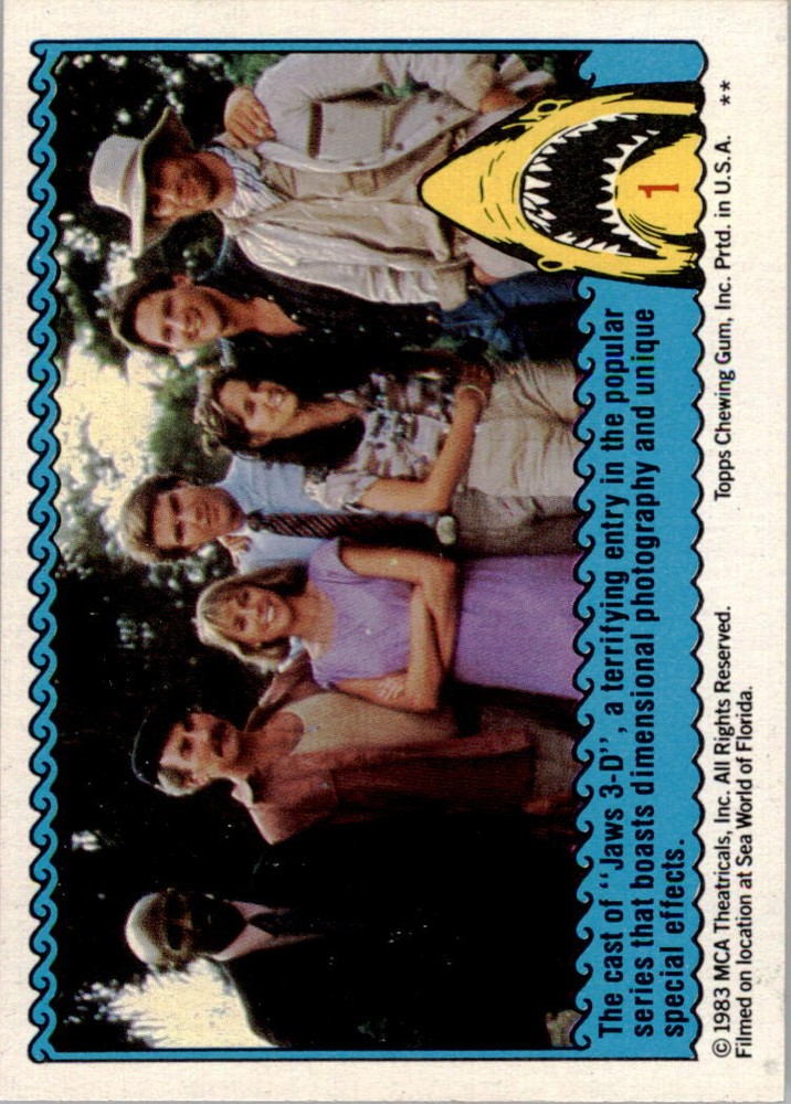 1983 Jaws 3-d The Movie Card #s 1-44 (A4269) – You Pick – 15+ FREE SHIP
