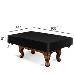 amberr Billiard Pool Table Cover,Waterproof Fade 8FT: 100x56x8in, Black