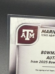 Mario Craver 2025 Bowman Chrome U #BCA-MC 1st Prospect AUTO Gold Shimmer [07/50]