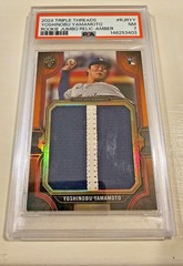 Yoshinobu Yamamoto /18 Rookie Jumbo Relic 2024 Topps Triple Threads Large Patch