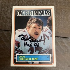 Dan Dierdorf Signed 1983 Topps #155 Card Inscribed HOF 96-No COA