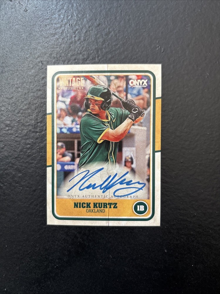 2025 Onyx Vintage Baseball NICK KURTZ #VANIKU On-Card Auto 2025 AL ROY