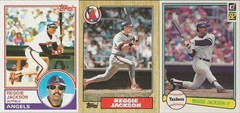 Reggie Jackson HOF (3 cards) (see list of cards below) (no offers please)