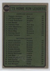 1974 Topps League Leaders Reggie Jackson Willie Stargell #202 HOF 10nl