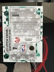 2025-26 Topps Chrome – Clutch Gene Trae Young #CG-14 Blue Refractor /150