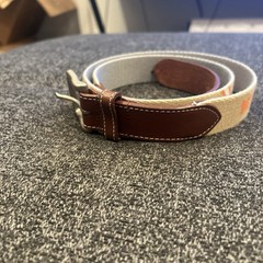 Tennessee Volunteers Peter Millar Mens Size 40 Belt Woven Brown Orange
