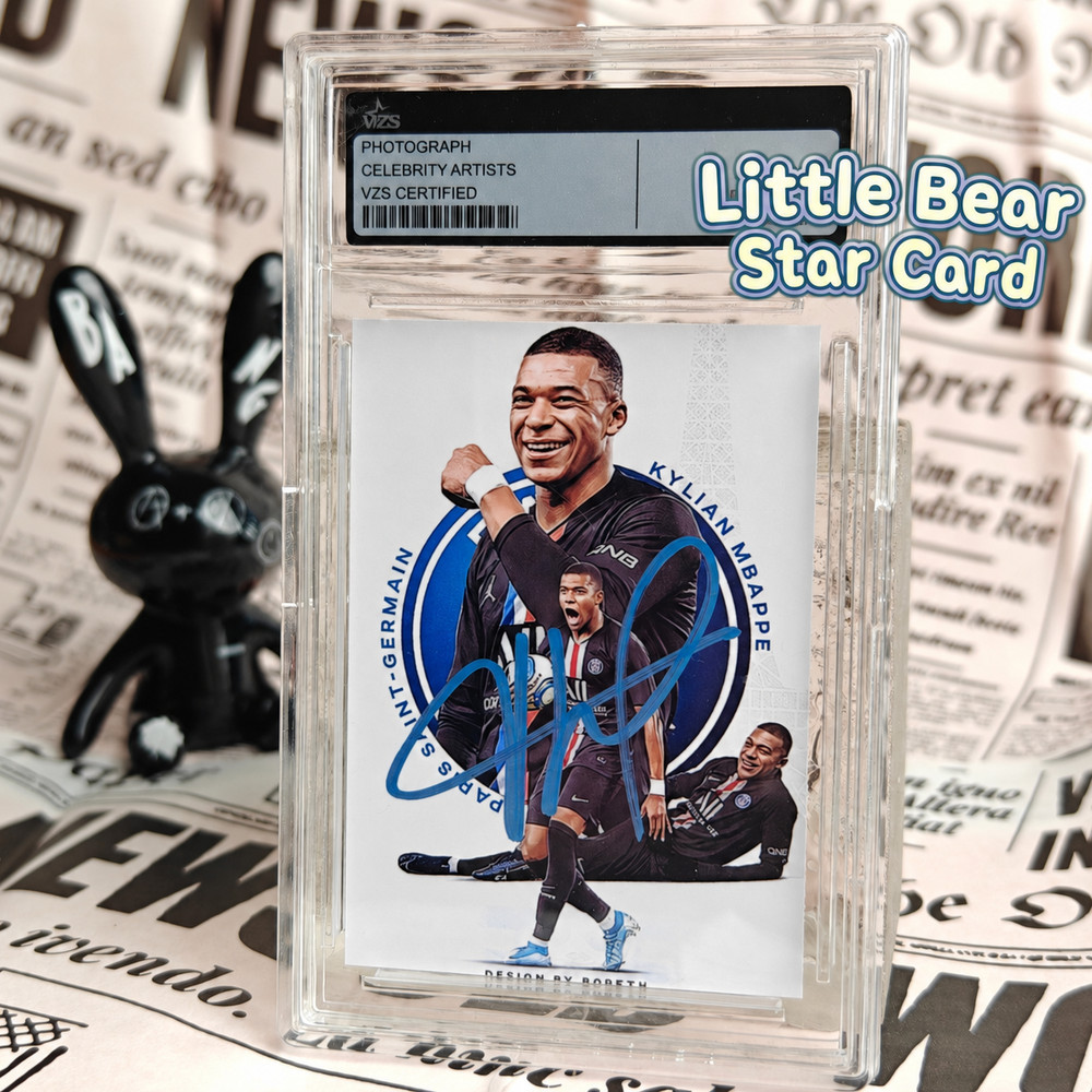 Mbappe France World Cup Signed Style 3 Inch Photo Card Soccer Fan Gift