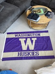 University of Washington UW Huskies Flag – Purple & Gold – Large Flag 3ft x 5ft