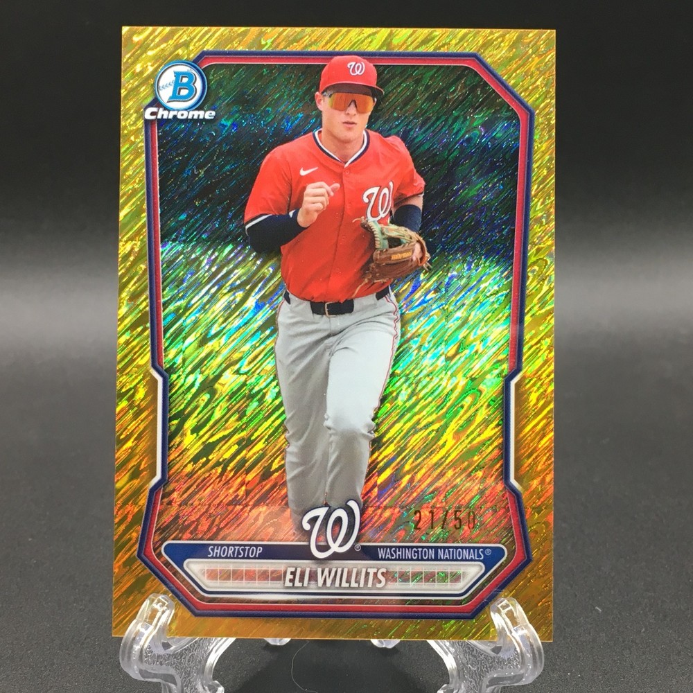 2026 Bowman Chrome Eli Willits BCP-95 Gold Shimmer Refractor 21/50 Nationals SS