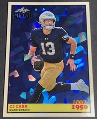2026 Leaf Metal CJ Carr Leaf 1950 Blue Prismatic Notre Dame Color Match /5