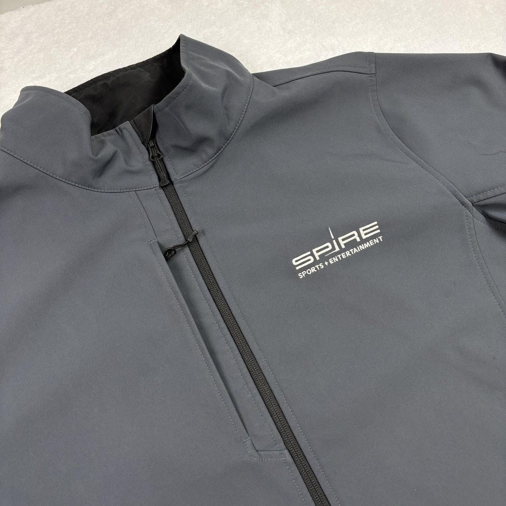 Spyder Jacket Mens 2XL Gray SPIRE Sports + Entertainment Softshell Full Zip