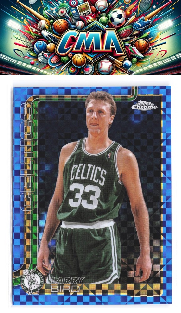 2025-26 Topps Chrome #243 Larry Bird Blue X-Fractor