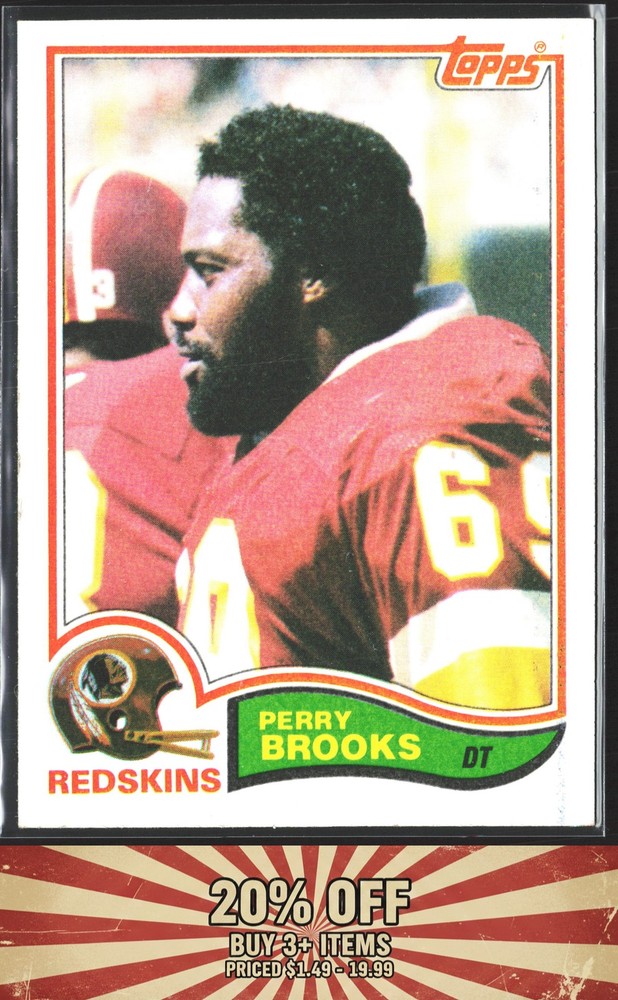 1982 Topps #510 Rookie Perry Brooks Washington Redskins