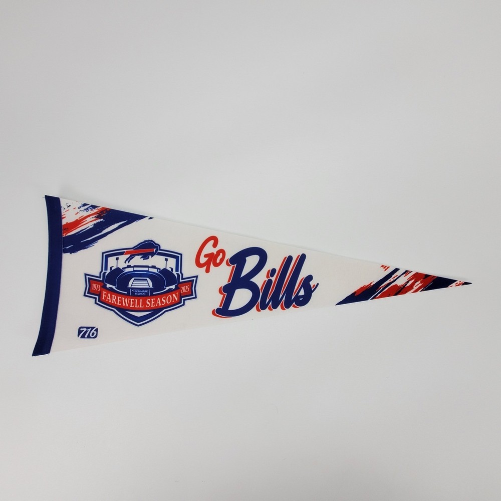 Buffalo Bills Highmark Stadium Farewell Season 1973-2025 Pennant 24 Inch Felt
