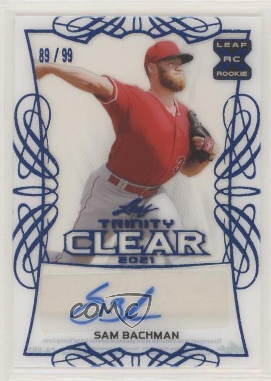 2021 Leaf Trinity Clear Platinum 89/99 Sam Bachman #CA-SB3 Auto 0c3e