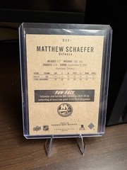 Upper Deck 2025-26 Parkhurst Rookies Matthew Schaefer New York Islanders #211 RC