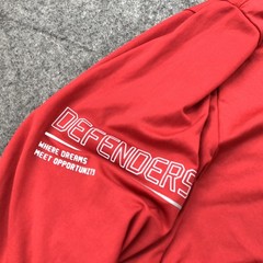 DC Defenders Shirt Mens 3XL Red Long Sleeve Graphic Performance Top UFL Football