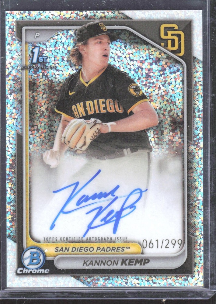 2024 1st Bowman Chrome Kannon Kemp Sparkle Auto /299 #CPA-KK