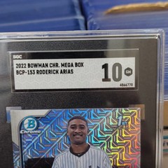 Topps 2022 Bowman Chrome Roderick Arias Yankees #BCP-153 SGC 10