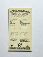2022 Topps Allen & Ginter Chrome – Walker Buehler #27 Mini Gold Refractor /50