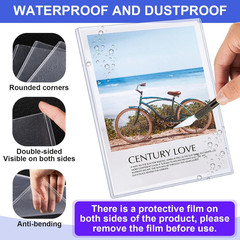 5 Pcs 8 1/2&Prime; X 11&Prime; Rigid Print Protectors Clear Rigid Sleeve Plastic Paper Page