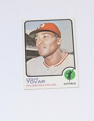 1973 Topps #405 Cesar Tovar Phillies EX-MT