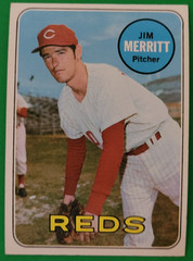 1969 Topps Jim Merritt High #661 Cincinnati Reds EXMT-NRMT Brilliant Color