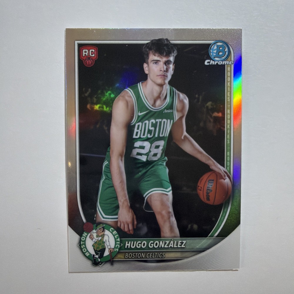 Topps Bowman Chrome 2025-26 Hugo González Boston Celtics RED Rookie NBA Card