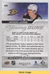 2023-24 Upper Deck Series 2 Young Guns Jackson LaCombe #456 Rookie RC READ 19cd