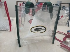 NFL Foco Green Bay Packers Clear Reusable Bag 12 X 12 X 6