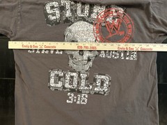 Stone Cold Steve Austin Six Time WWE Champion Mens Gray T-shirt L Vtg