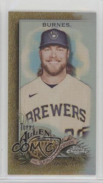 2022 Topps Allen & Ginter Chrome Mini Gold Refractor 48/50 Corbin Burnes 0wn0