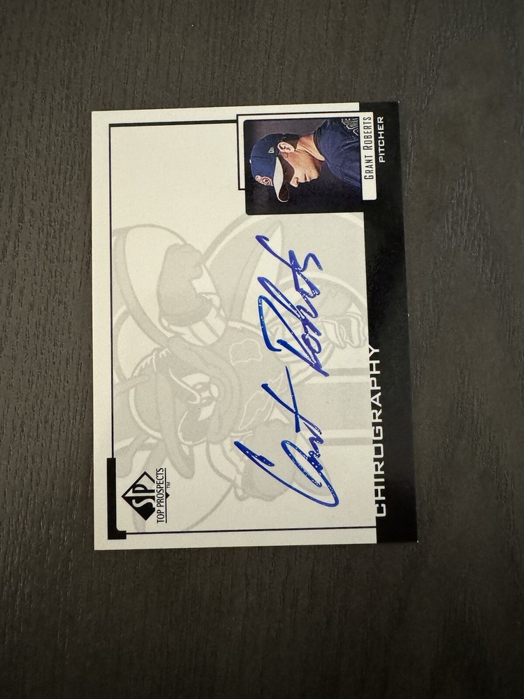 1999 Upper Deck SP Top Prospects Chirography Autograph #GR GRANT ROBERTS Auto