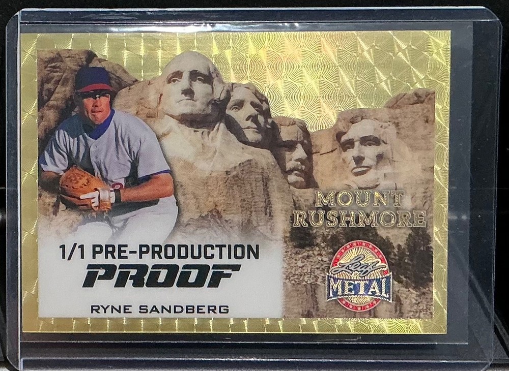 2026 Leaf Presidents Day Ryne Sandberg Super Prismatic Gold Proof 1/1