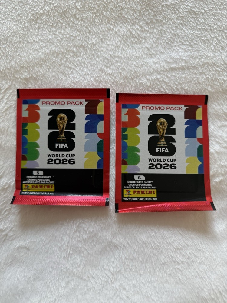 2026 Panini FIFA World Cup Sticker Promo packs Red! Two packs.