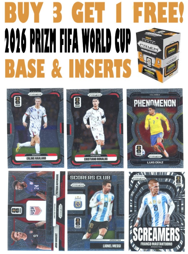 2026 Prizm FIFA WORLD CUP SOCCER (BUY 3 GET 1 FREE) You Pick 251-500 & INSERTS