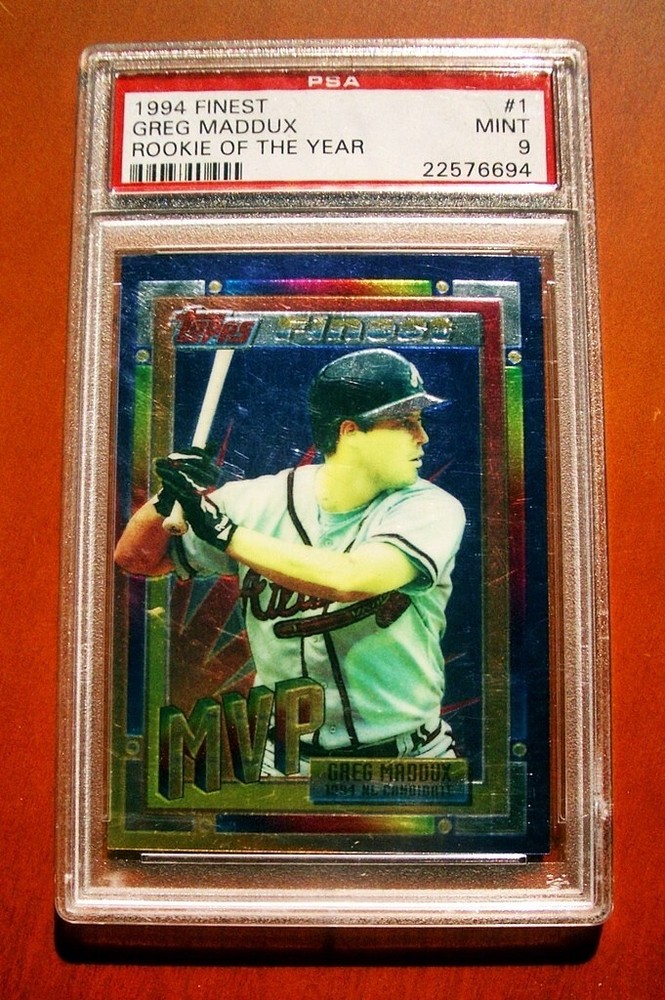 1994 Topps Finest #1 Greg Maddox ROOKIE of the YEAR ~ PSA 9