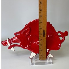 Arkansas Razorbacks Red Ceramic Hog Wild Boar Mascot Sculpture Figurine 11.5in