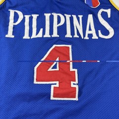Pilipinas Basketball Jersey Philippines FIBA #4 Jimmy Alapag Men’s L