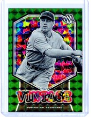 Bob Feller 2021 Mosaic Vintage Prizm Green #V12 Cleveland B001