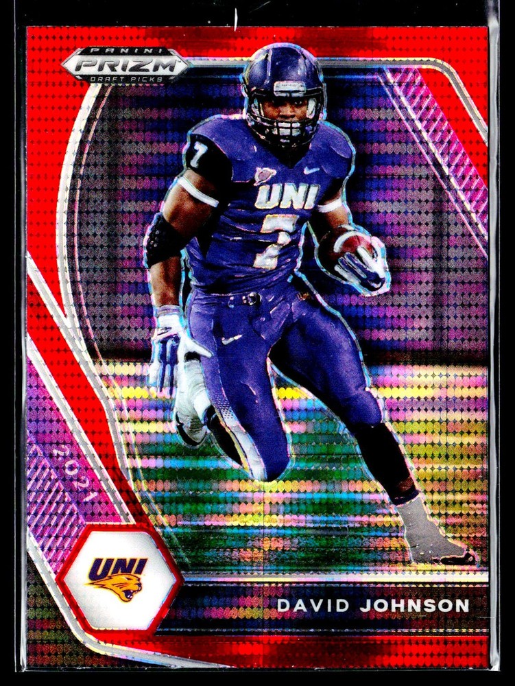 2021 Panini Prizm Draft Picks Collegiate #96 David Johnson Red Pulsar